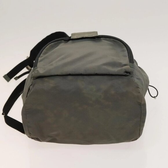 PRADA Backpack Nylon Khaki Silver Auth bs27852 - Picture 5 of 16